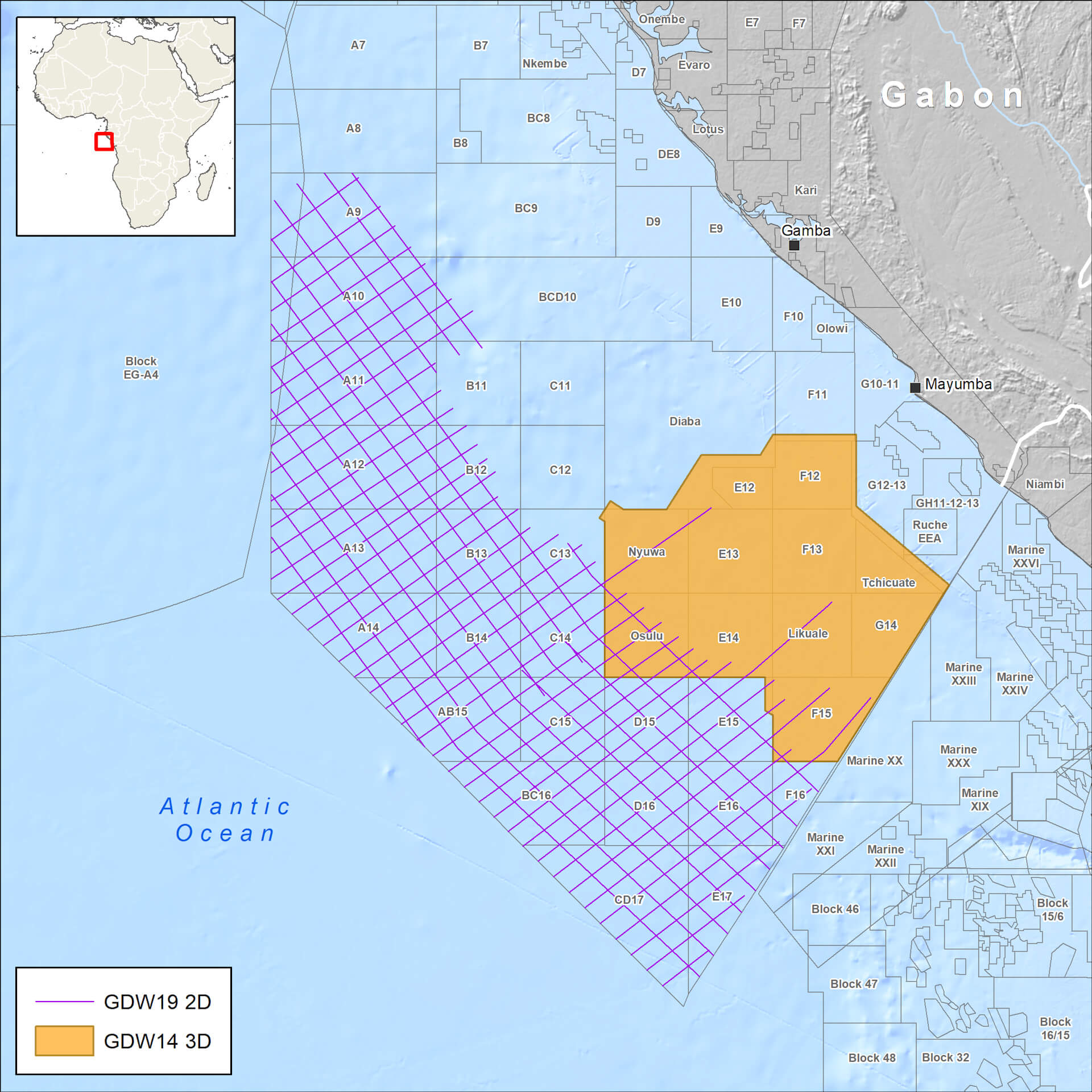 Multi-client seismic surveys – Gabon
