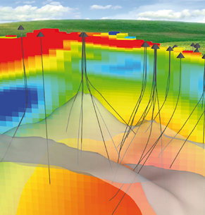 View of geothermal subsurface characterization 